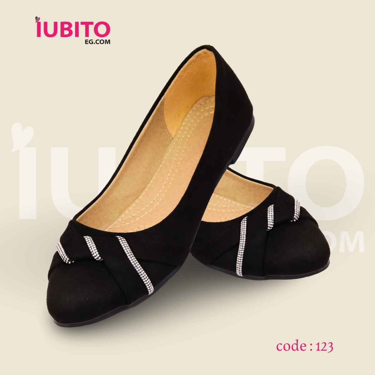 Women's Flat Shoes - Black - Code (123)
