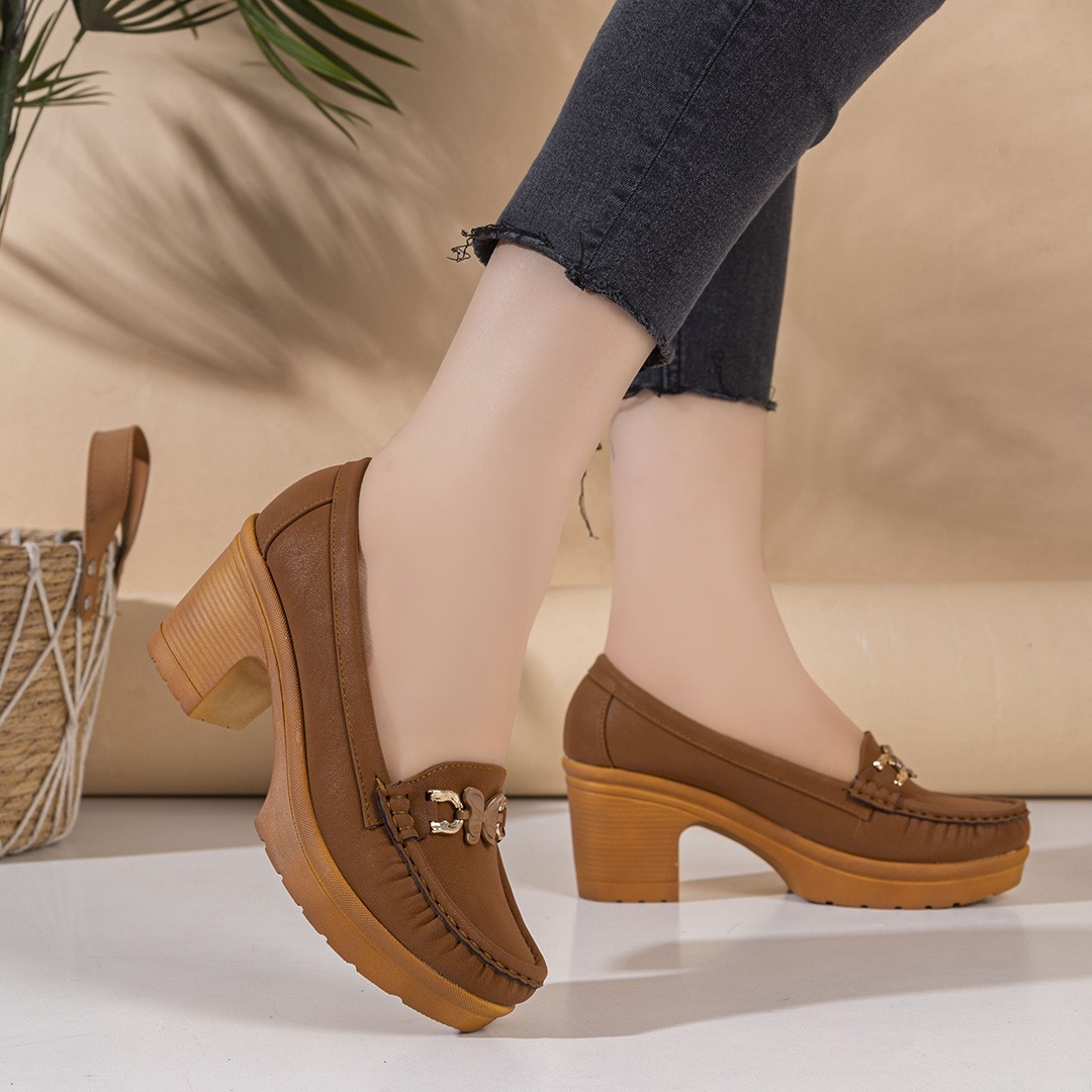 Women's shoes, 5 cm heel - Havana - Code (518)