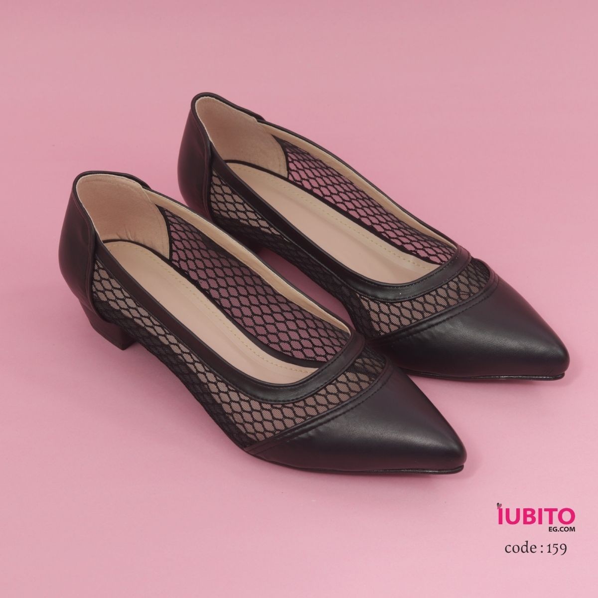 Women's 2 cm heel shoes - Black - Code (159)