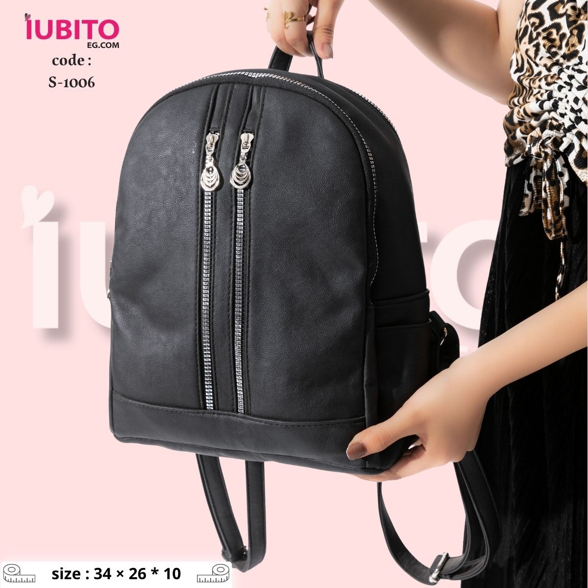 Women's Backpack - Black - Code (S-1006)