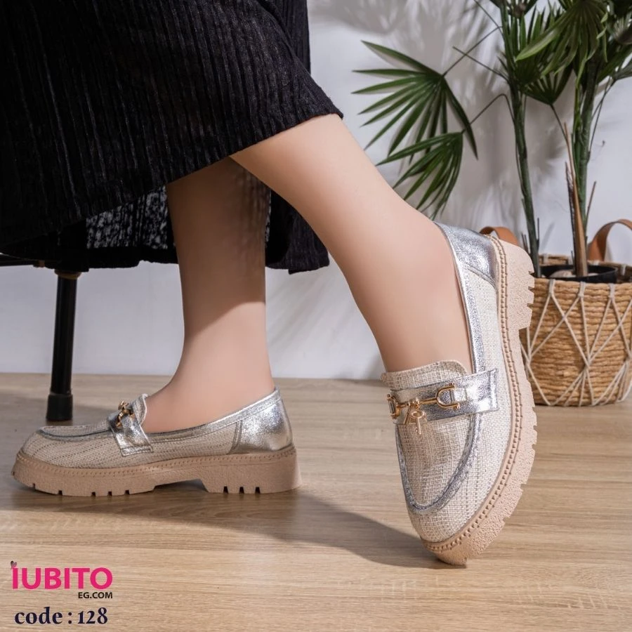 Women's Loafers - Silver - Code (128)