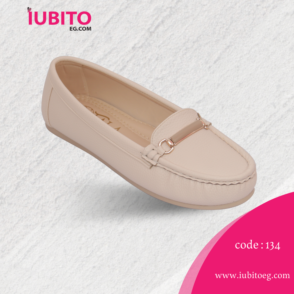 Women's flat shoes - beige - code (134)